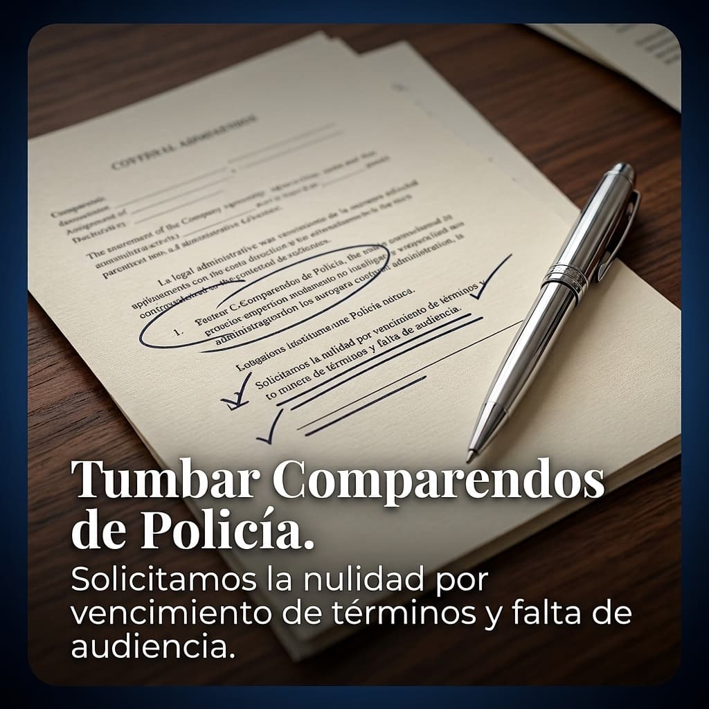 Tumbar Comparendos de Policía — Nulidad por vencimiento de términos